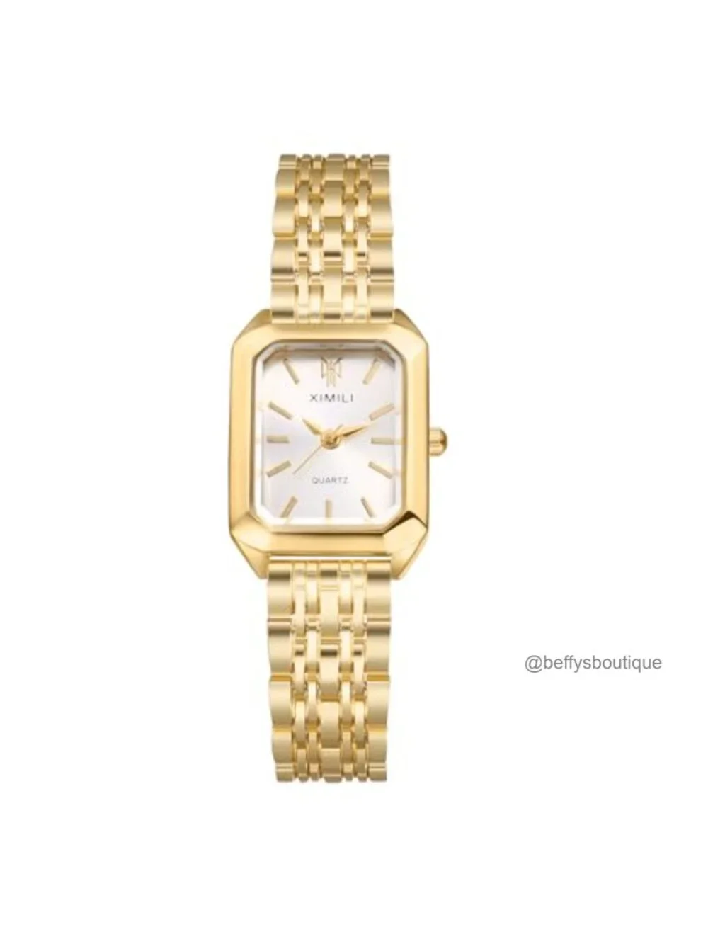 Women's Square Bracelet Watch Gold Stainless Steel Quartz Analog Jewelry